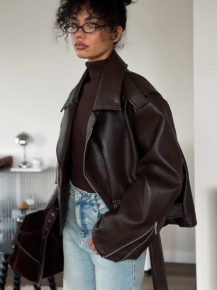 Laura Leather Zip