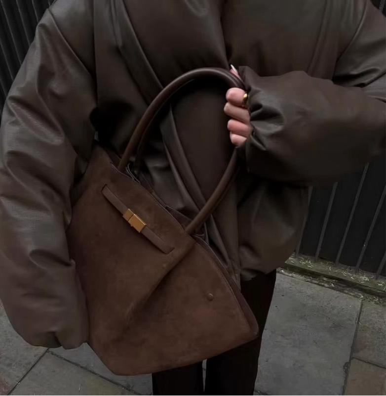 Peilie Leather Wrap Bubble Coat
