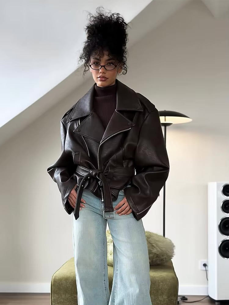 Laura Leather Zip