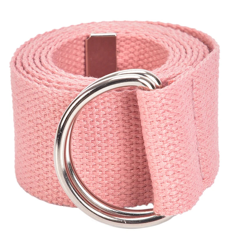 Hole Buckle Canvas Belt