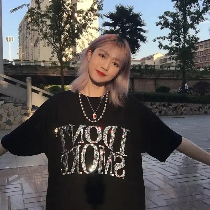 I Don’t Smoke Rhinestone Tee
