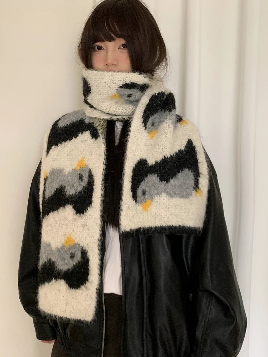 Penguin Knit Scarf