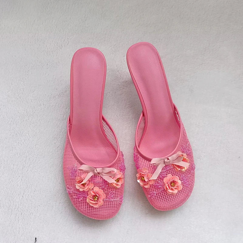Mama Mesh Sandal Heels