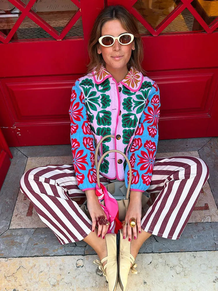 Liza Embroidered Quilt Coat
