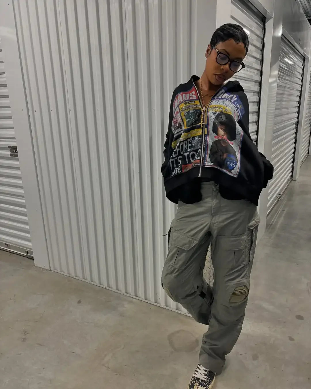 Magazine Print Hoodie