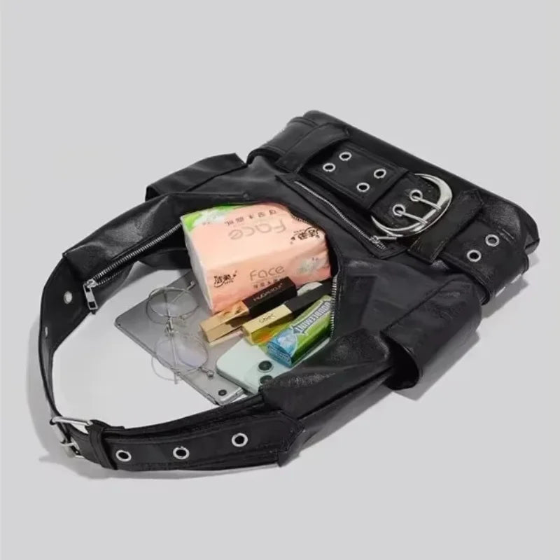 Remie Leather Buckle Tote