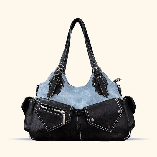 Reece Canvas Biker Handbag