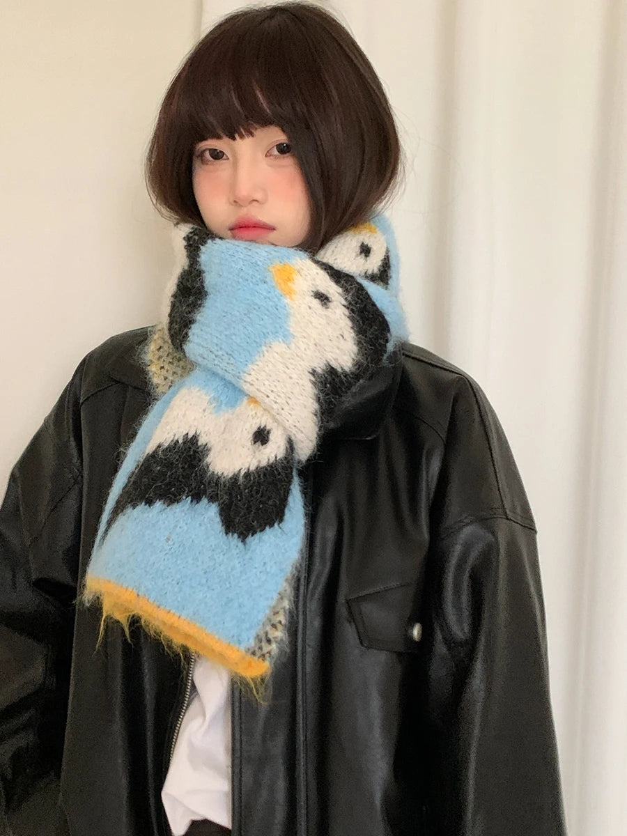 Penguin Knit Scarf