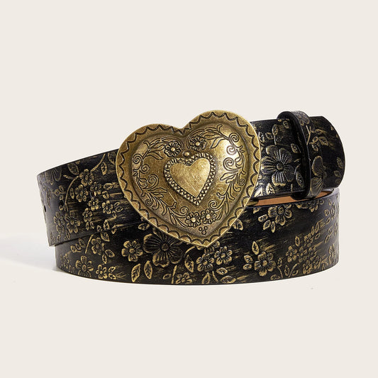 Western Heart Buckle Belt