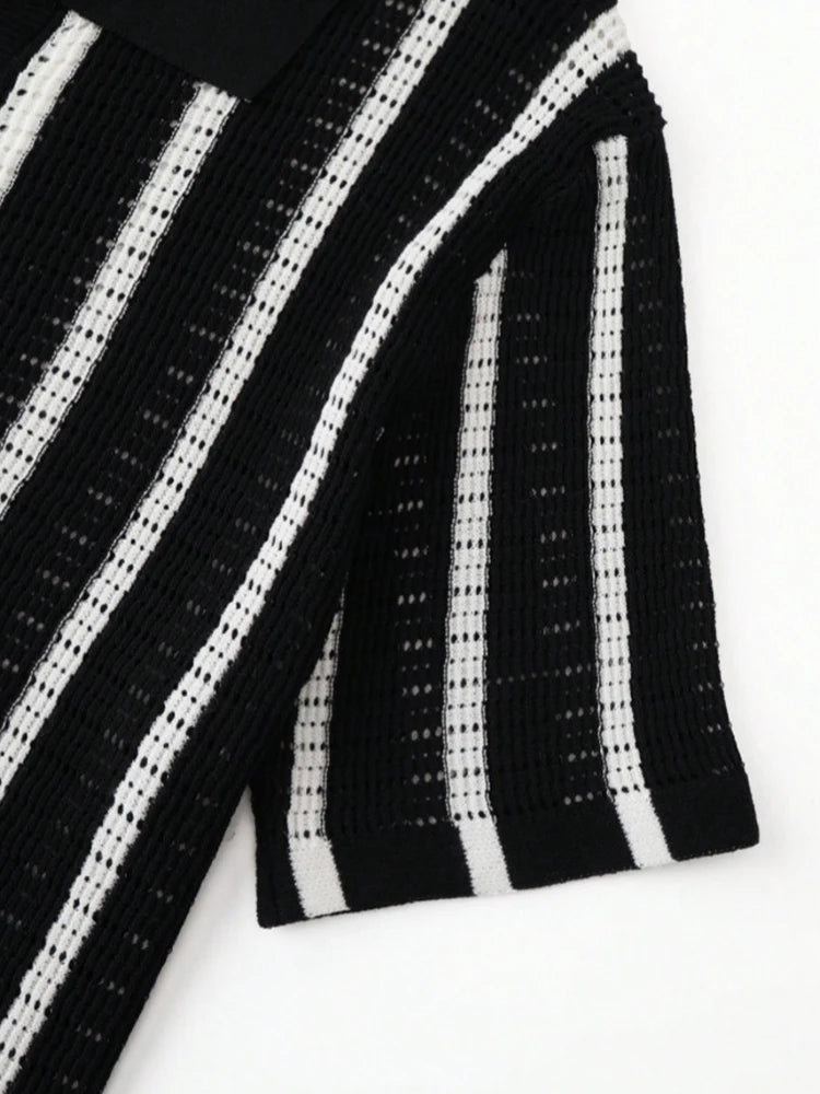 Kori Stripe Knit Polo