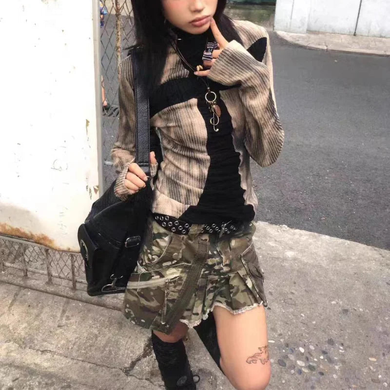 Cross Mock-Neck Sweater