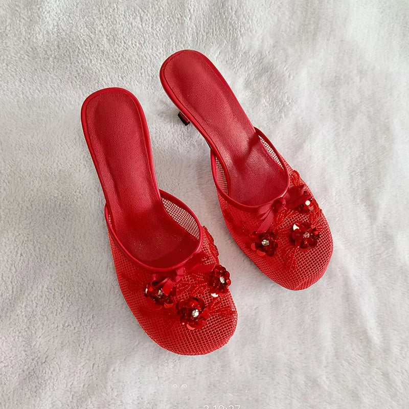 Mama Mesh Sandal Heels