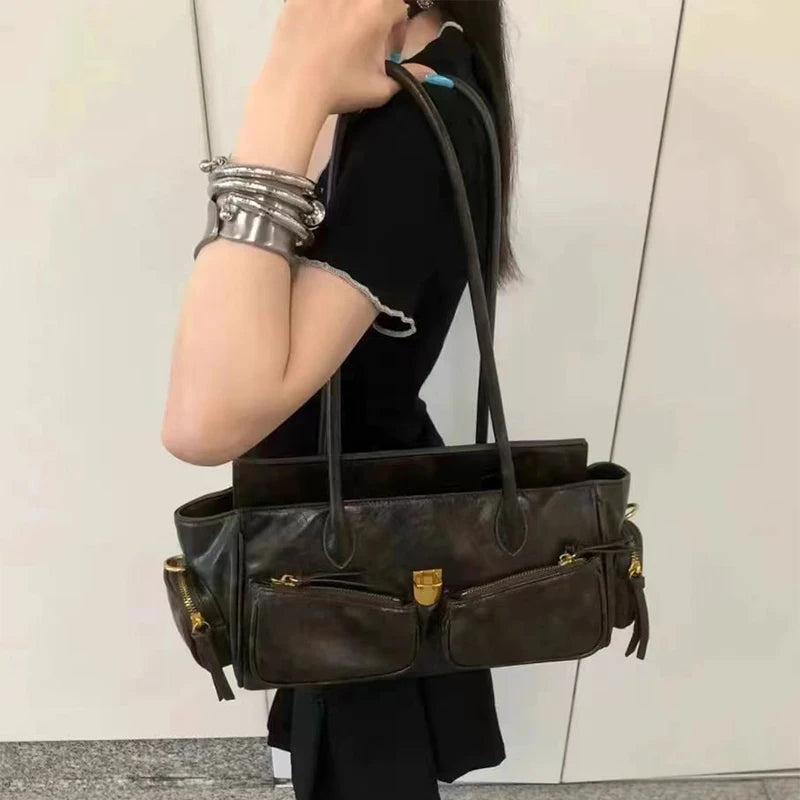 Jessi Leather Buckle Handbag