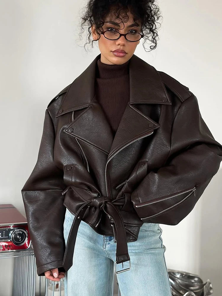 Laura Leather Zip