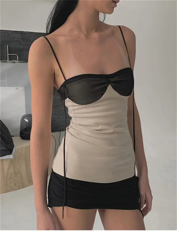 Neci Panel Lined Mini Dress