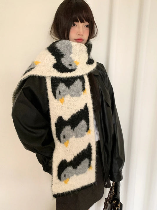 Penguin Knit Scarf