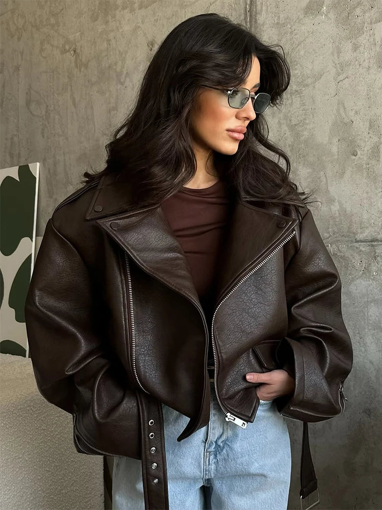 Laura Leather Zip