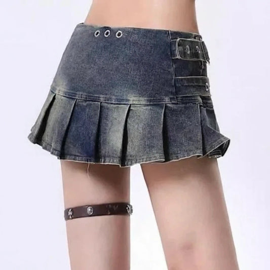 Vee Double Belted Skirt