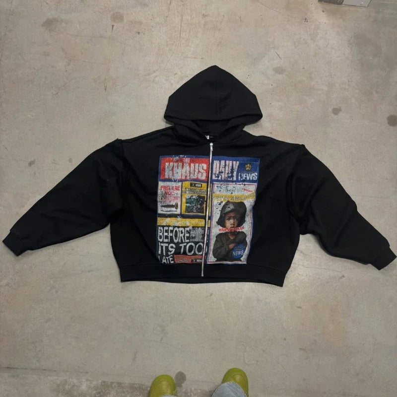 Magazine Print Hoodie