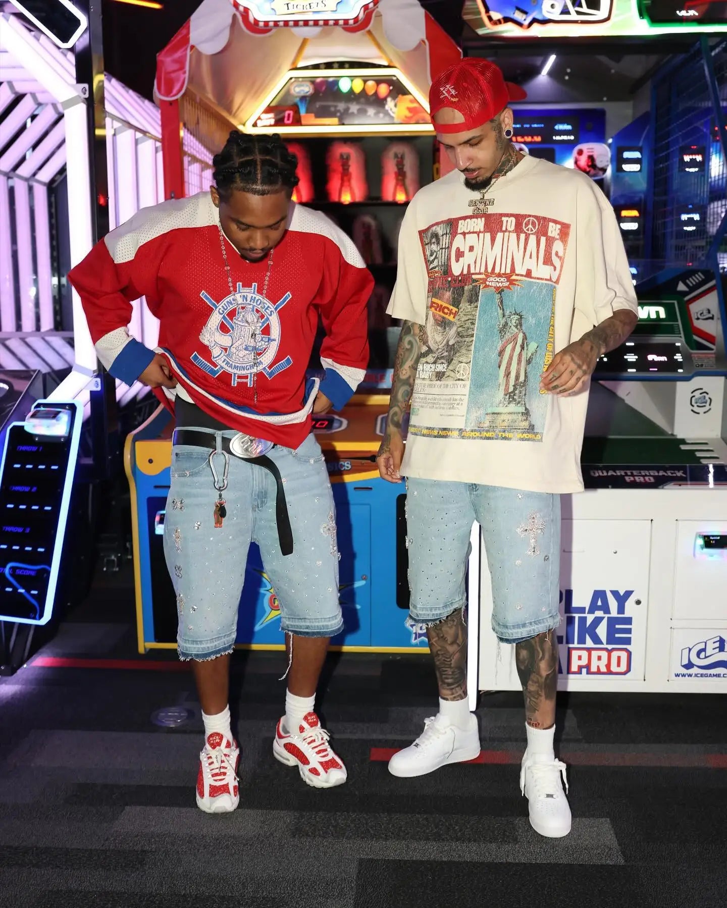 Genuine Rhinestone & Pearl Jorts