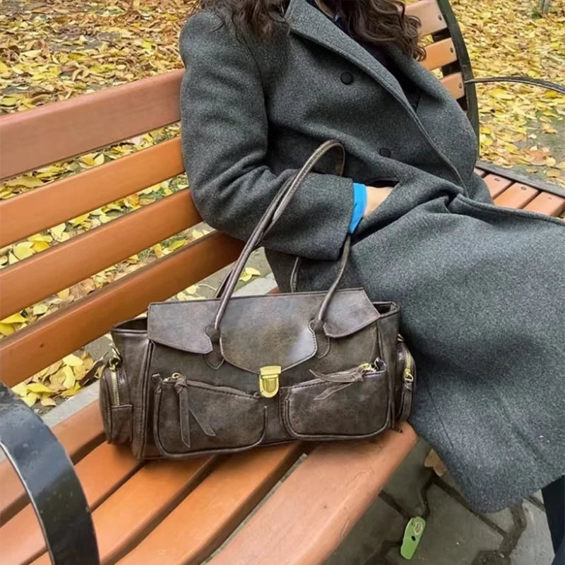 Jessi Leather Buckle Handbag
