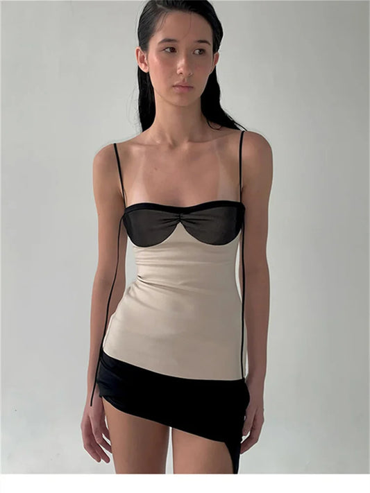 Neci Panel Lined Mini Dress