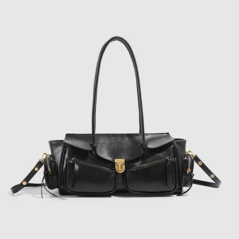 Jessi Leather Buckle Handbag