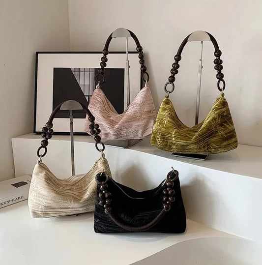 Lena Beaded Handle Purse