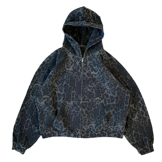 Toni Leopard Print Zip