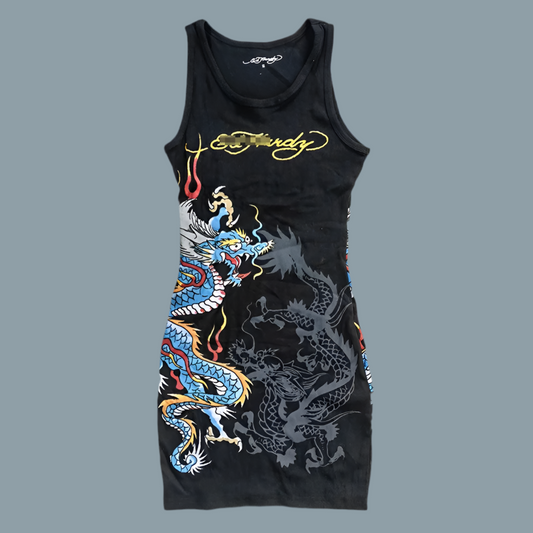 EdHardey Dragon Print Dress