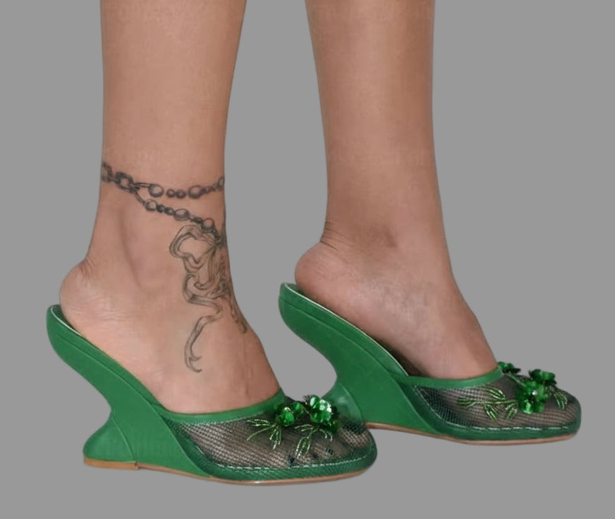 Mama Mesh Wedge Heels