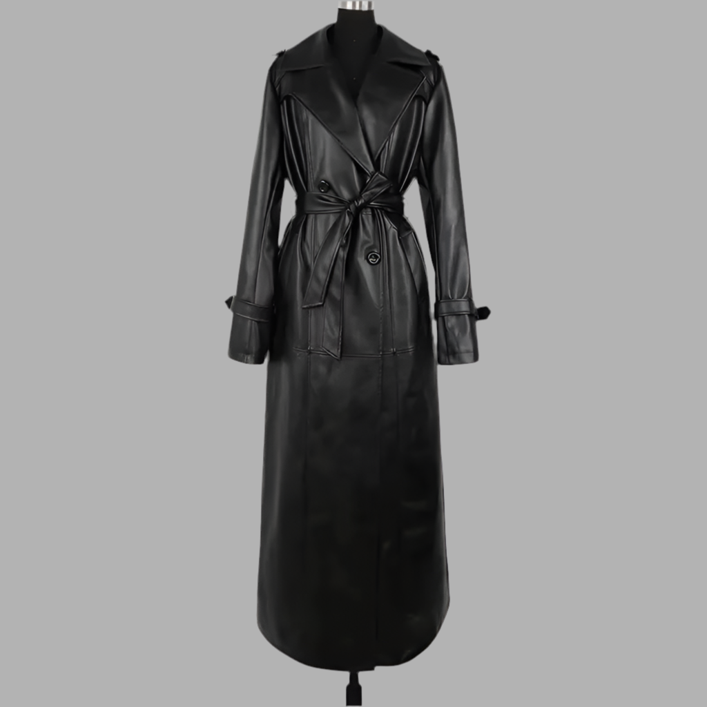 Kandi Leather Trench Coat