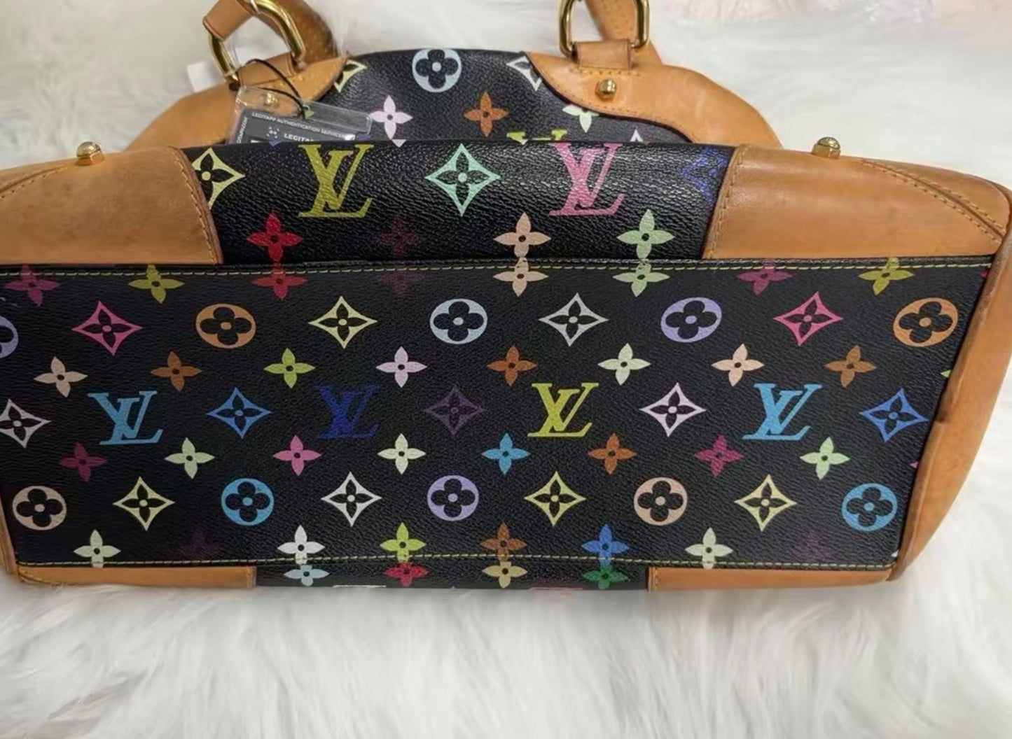Tekashi Murakami x Louis Vuitton Black Monogram Claudia Leather Handbag