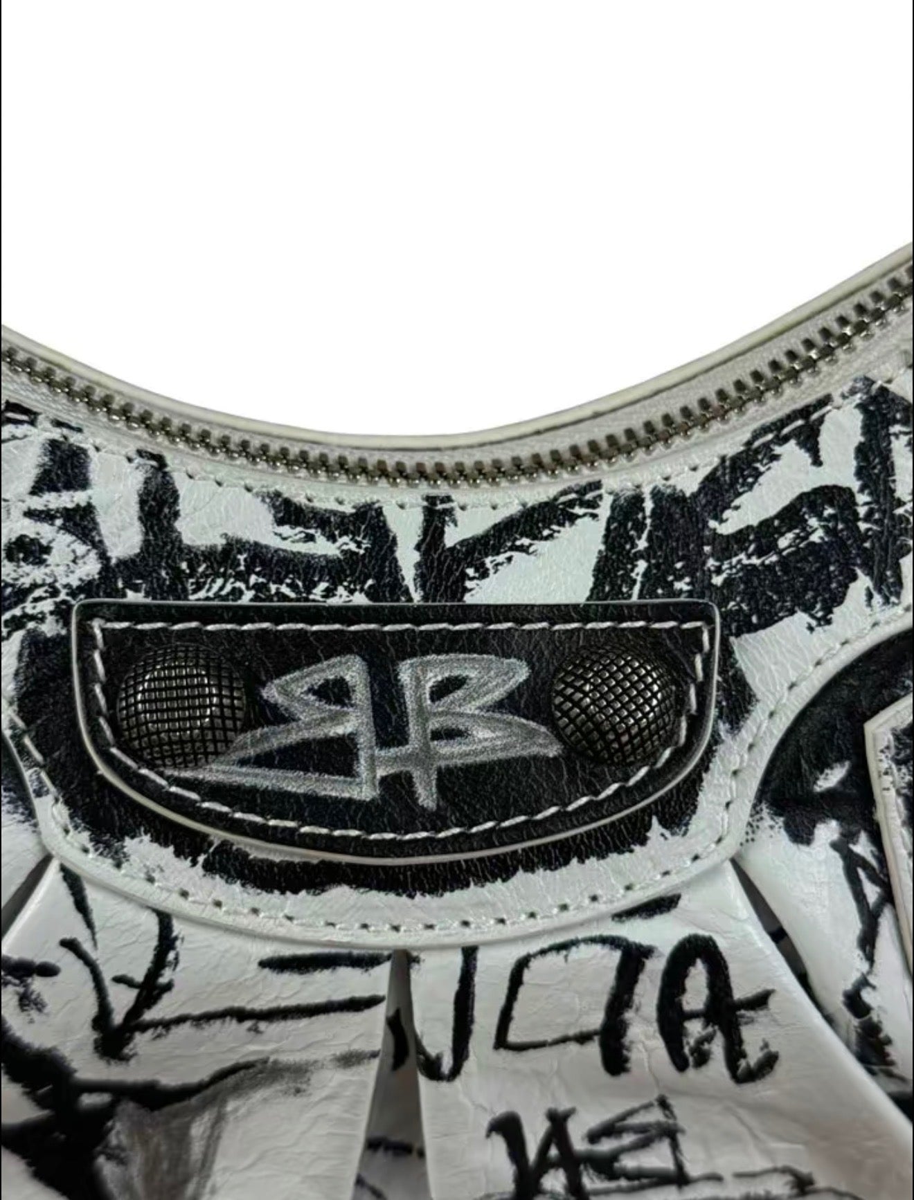 Balenciaga Graffiti Le Cagole XS in White