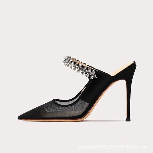 Pointed Mesh Stilettos