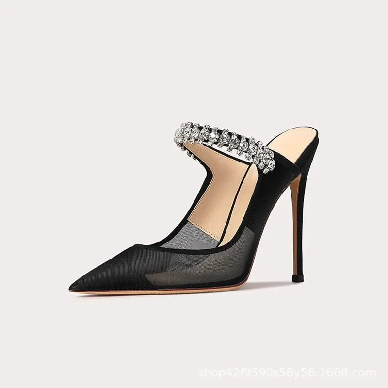 Pointed Mesh Stilettos