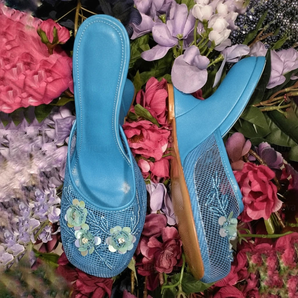 Mama Mesh Wedge Heels