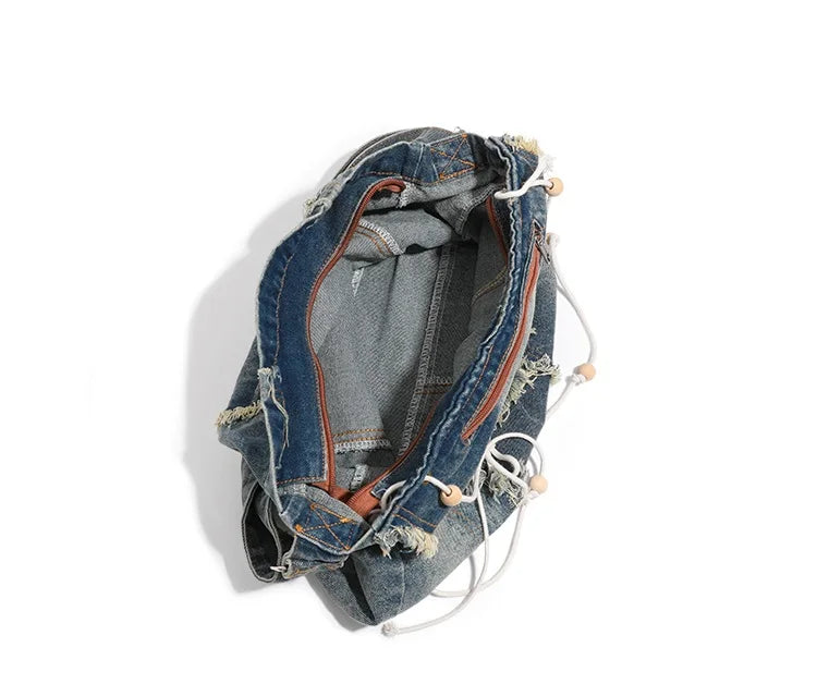 Distressed Denim Tote