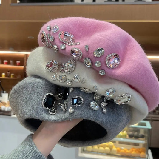 Pearled Wool Beret
