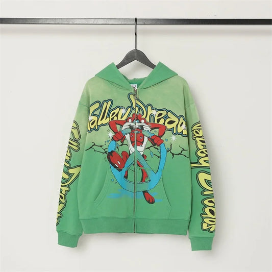 Valley Dreams Cartoon Zip Hoodie