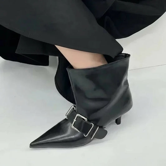 Leora Pointed Strap Booties