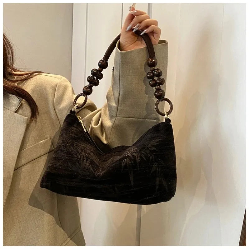 Lena Beaded Handle Purse