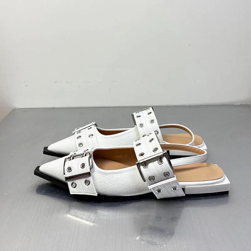 Buckle Flat Loafers