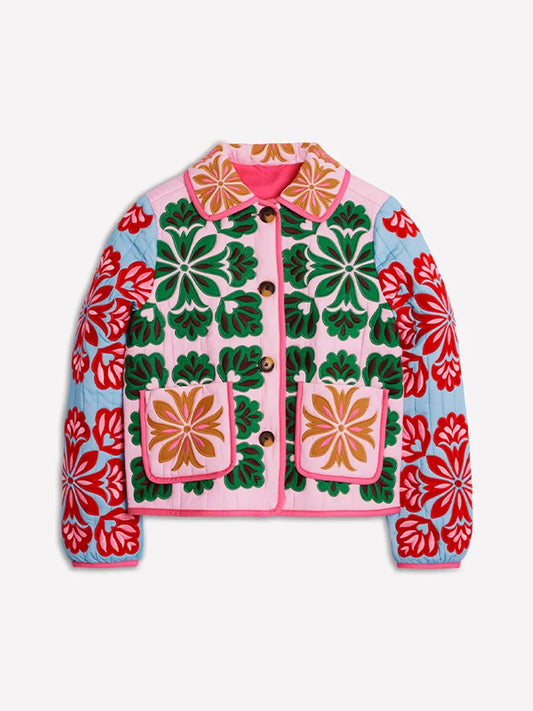 Liza Embroidered Quilt Coat