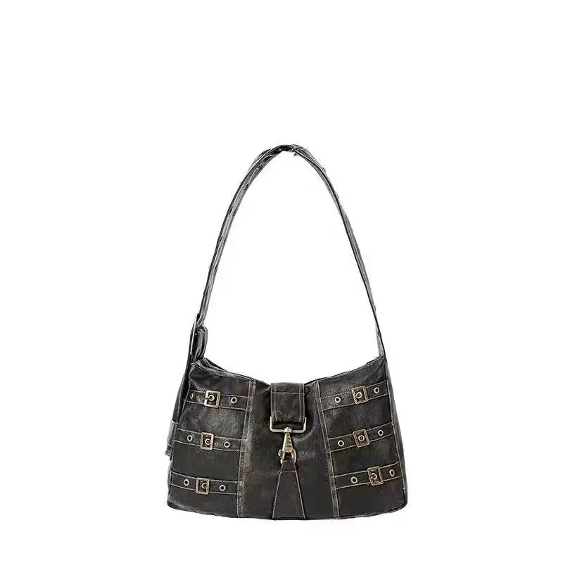 Mola Buckle Leather Tote