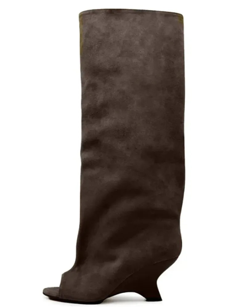 Anecia Suede Muled Boots