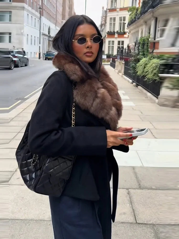 Keona Fur Collar Coat