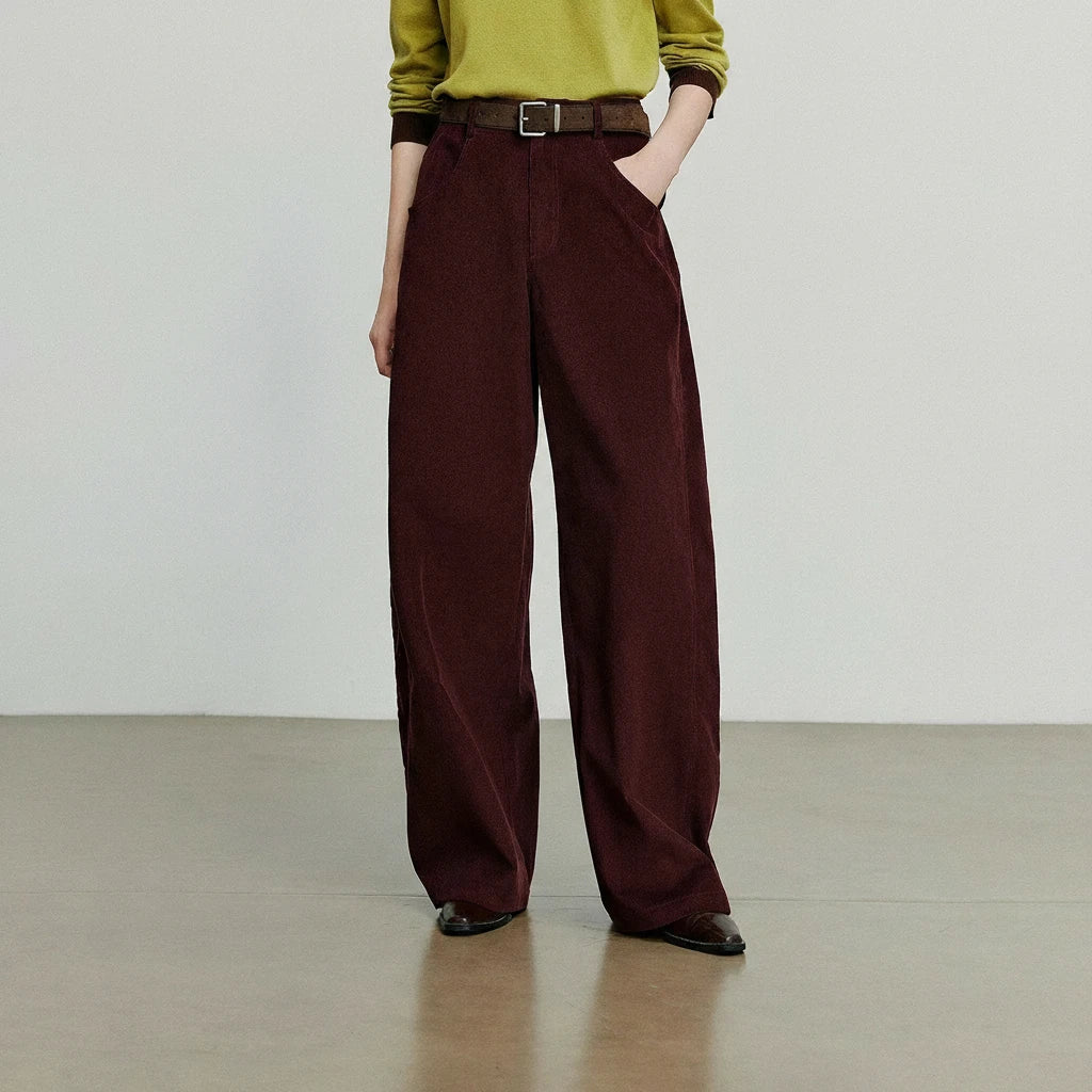 Corduroy Straight Leg Pants