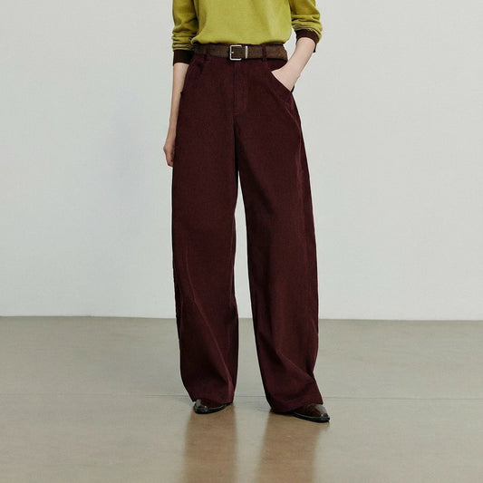 Corduroy Straight Leg Pants