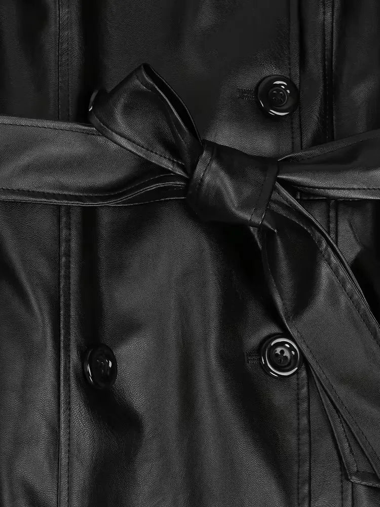 Kandi Leather Trench Coat